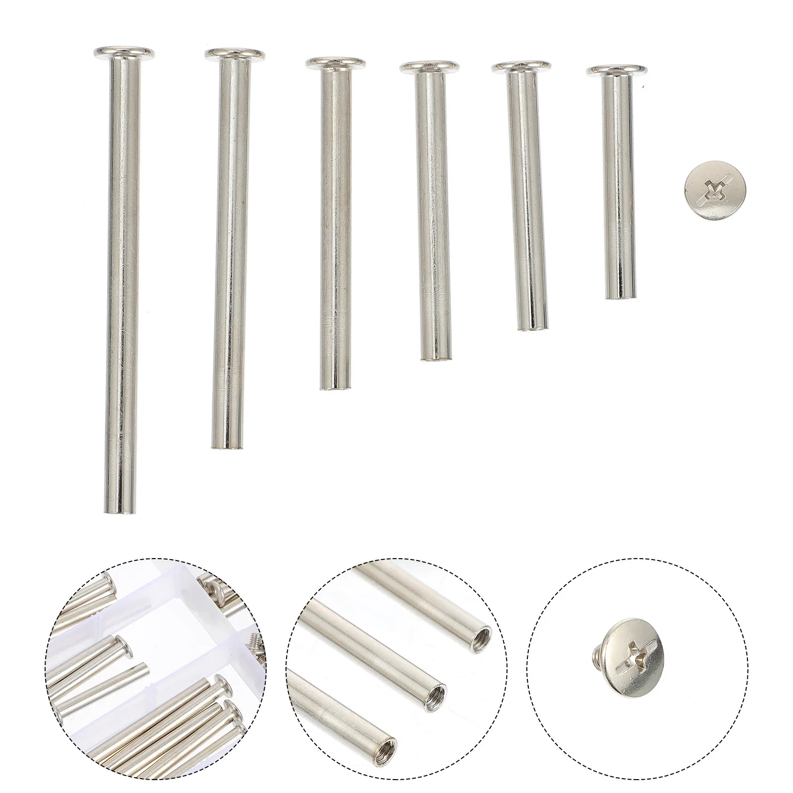 60Pcs Locking Screw Set Premium Scrapbook Binding Screws Easy Install Photo Album DIY Carbon Steel Locking Screw
60Pcs Locking Screw Set Premium Scrapbook Binding Screws Easy Install Photo Album DIY Carbon Steel Locking Screw