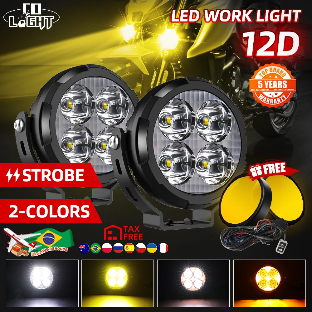 CO LIGHT 4-дюймовый обновленный стробоскоп для мотоцикла, светодиодный рабочий фонарь, противотуманный фонарь, вспомогательные фонари с проводом, яркий 3500K 6000K для BMW 9-80V
CO LIGHT 4-дюймовый обновленный стробоскоп для мотоцикла, светодиодный рабочий фонарь, противотуманный фонарь, вспомогательные фонари с проводом, яркий 3500K 6000K для BMW 9-80V