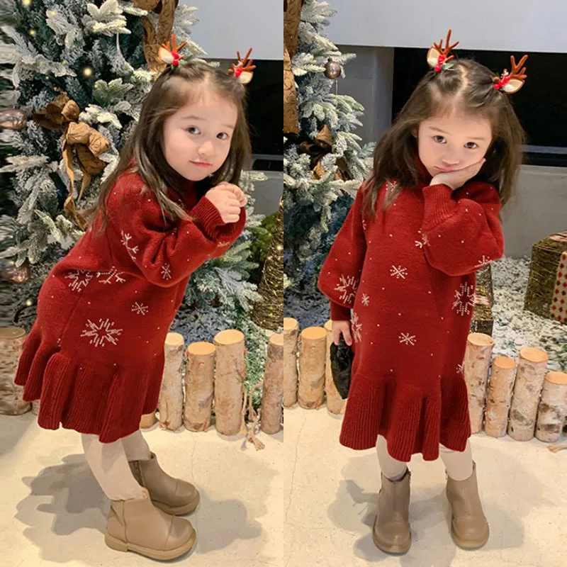 Girls2026Autumn and Winter New Children's Long Sleeve Red Christmas Knitted Dress Baby Stylish Warm Princess Dress
Girls2026Autumn and Winter New Children's Long Sleeve Red Christmas Knitted Dress Baby Stylish Warm Princess Dress