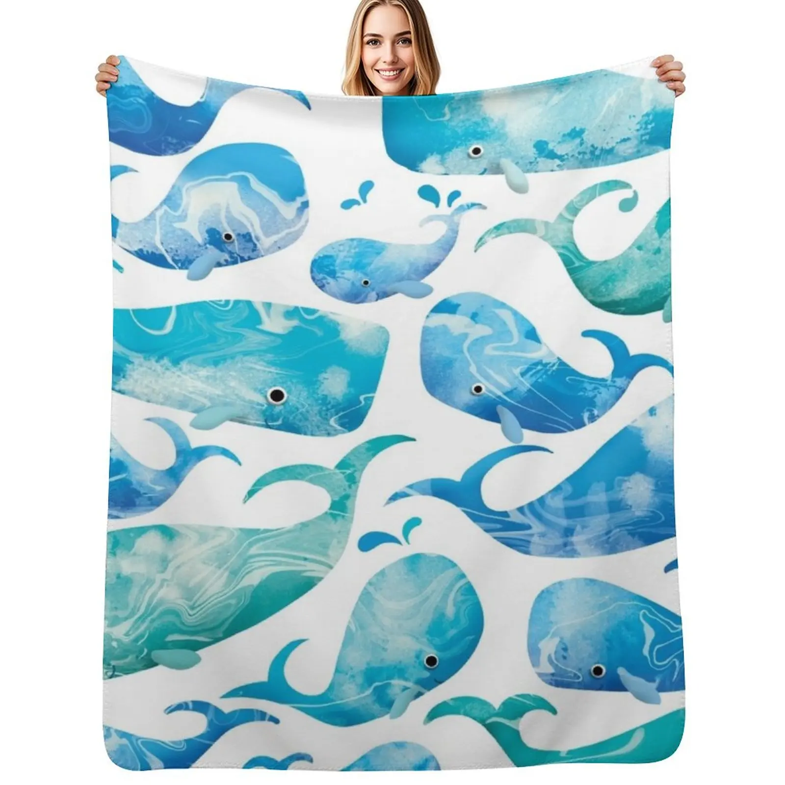 Wonderful Whales Throw Blanket Cozy Sofa Blanket for TV Watching Napping
Wonderful Whales Throw Blanket Cozy Sofa Blanket for TV Watching Napping