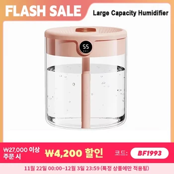 가정용 소형 대용량 가습기, 음소거 침실, USB 사무실 데스크탑, 휴대용 학생 2 포트 스프레이, 물 보충제, 2L