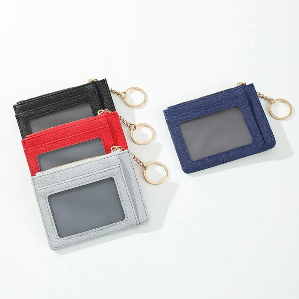 Portable Short Hangging Card Bag Multifunction PU Leather Pocket Purse Zipper with Keychain Multi-card Wallet Unisex
Portable Short Hangging Card Bag Multifunction PU Leather Pocket Purse Zipper with Keychain Multi-card Wallet Unisex