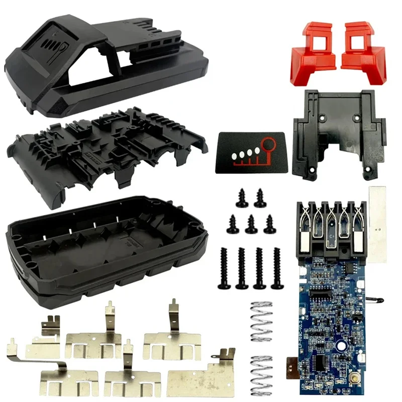 New Shown-M18 For 18V Battery Compatible 5 Cells 21700 Lithium Battery Box Plastic Case PCB Charging Protection Circui
New Shown-M18 For 18V Battery Compatible 5 Cells 21700 Lithium Battery Box Plastic Case PCB Charging Protection Circui