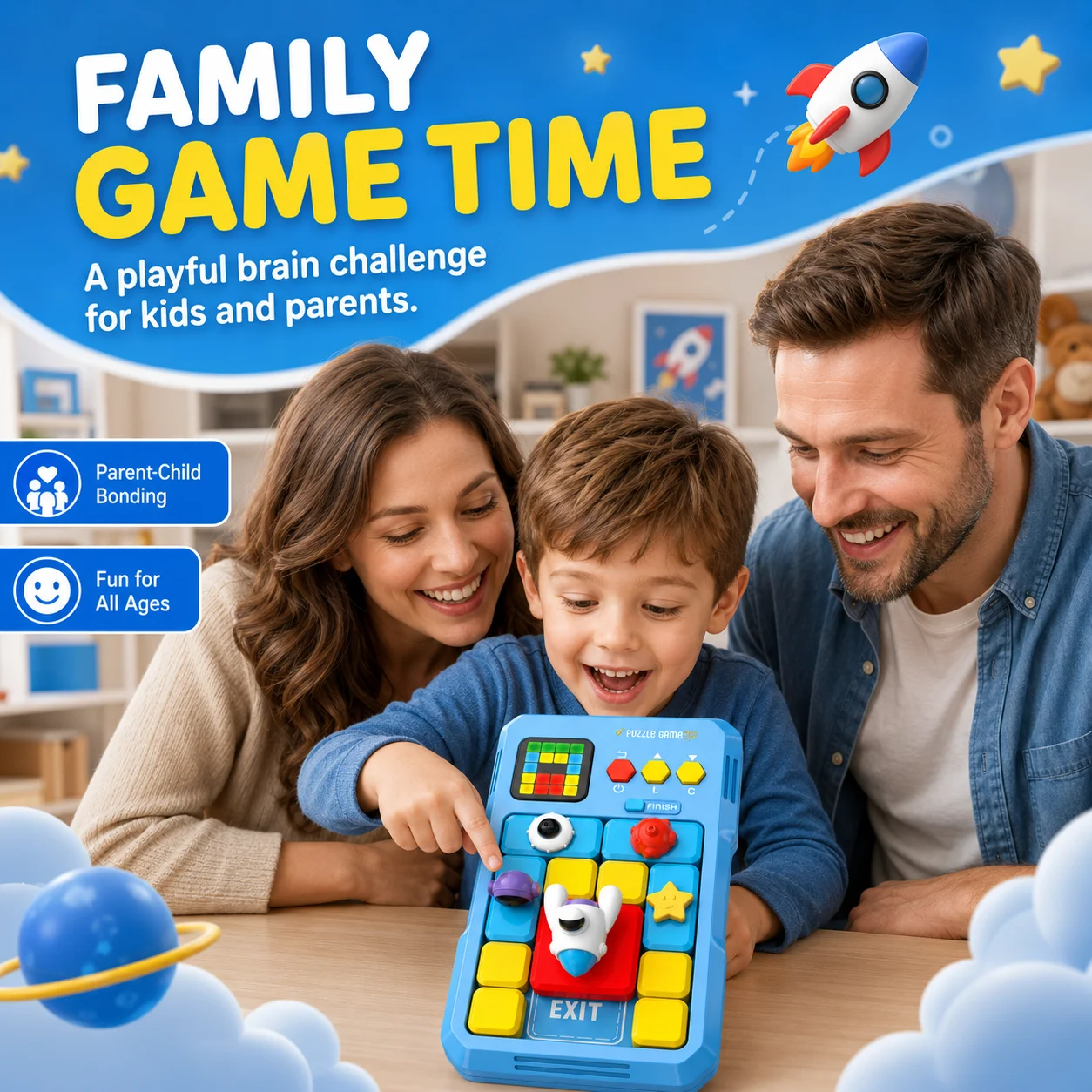Smart Electronic Space Logic Puzzle, 500 Levels Handheld Sliding Block Brain Game, Portable STEM Toy for Kids Age 4+
Smart Electronic Space Logic Puzzle, 500 Levels Handheld Sliding Block Brain Game, Portable STEM Toy for Kids Age 4+