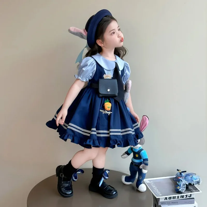 Judy Officer Costumes Short-Sleeved Lolita Dress Girls Halloween Carnival Rabbit Cosplay Fancy Dress Birthday Gift
Judy Officer Costumes Short-Sleeved Lolita Dress Girls Halloween Carnival Rabbit Cosplay Fancy Dress Birthday Gift