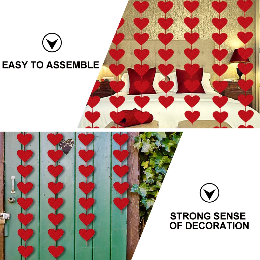 3pcs Red Heart Shaped Felt Decorative Banners for Valentine Wedding Party Decorations Background Photo Props
3pcs Red Heart Shaped Felt Decorative Banners for Valentine Wedding Party Decorations Background Photo Props