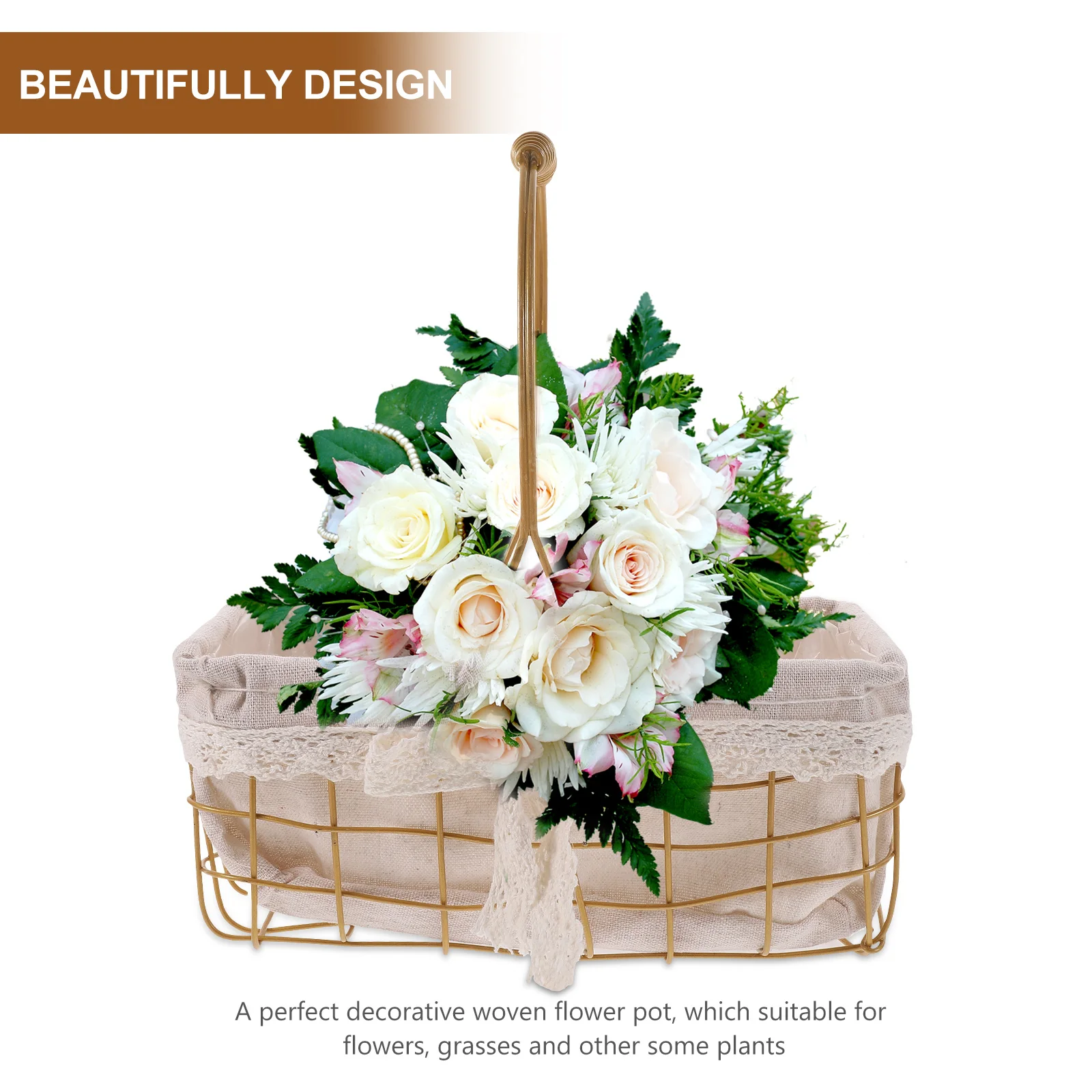 2pcs Woven Flower Planter Handwoven Storage Container For Indoor Outdoor Multi-Purpose Planting With Handle Woven Storage Basket 
2pcs Woven Flower Planter Handwoven Storage Container For Indoor Outdoor Multi-Purpose Planting With Handle Woven Storage Basket