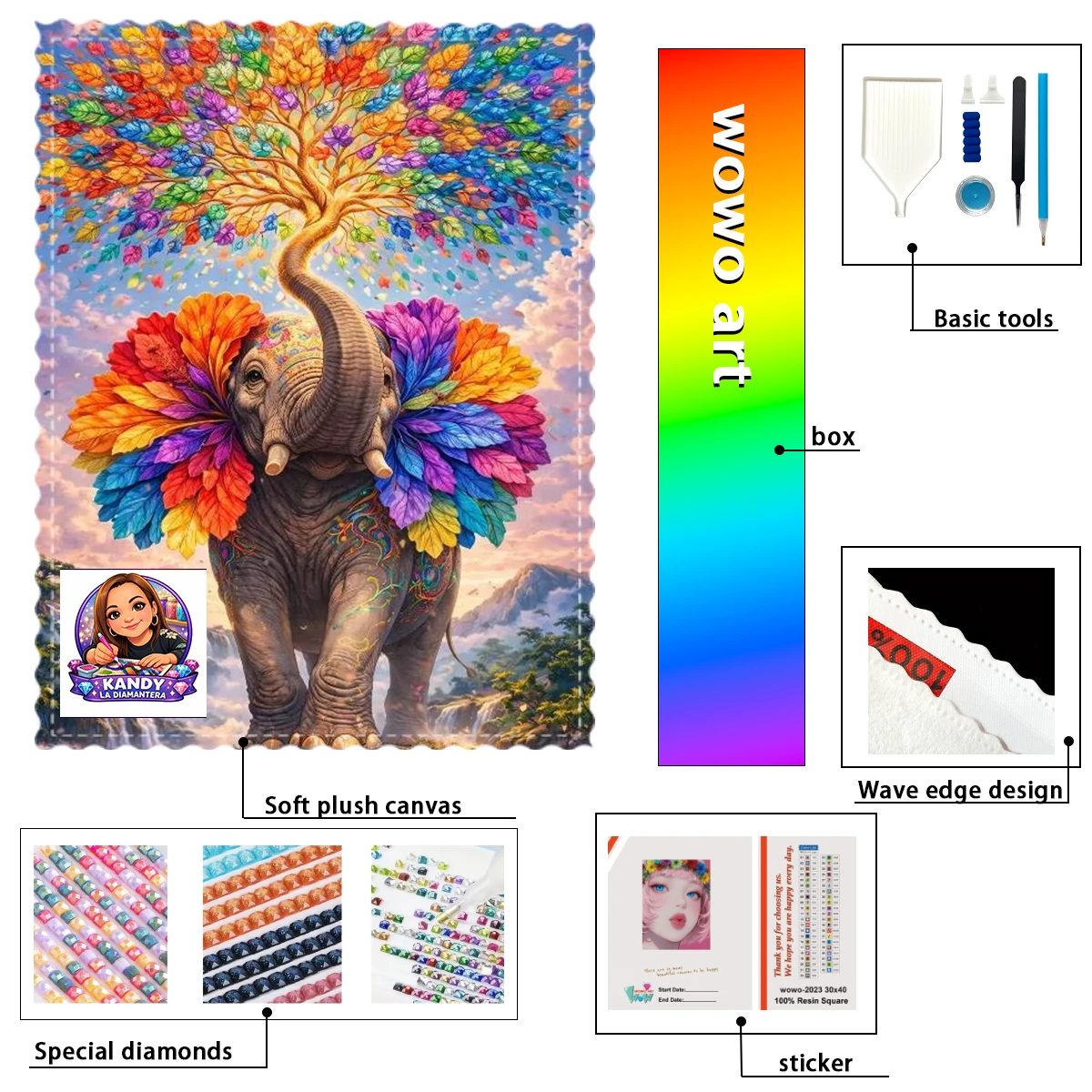 【kand Diamond Art】La postura del elefante 100% resin FD+ab+yg Diamond Stamping Kit Perfect Masterpiece worth Buying
【kand Diamond Art】La postura del elefante 100% resin FD+ab+yg Diamond Stamping Kit Perfect Masterpiece worth Buying