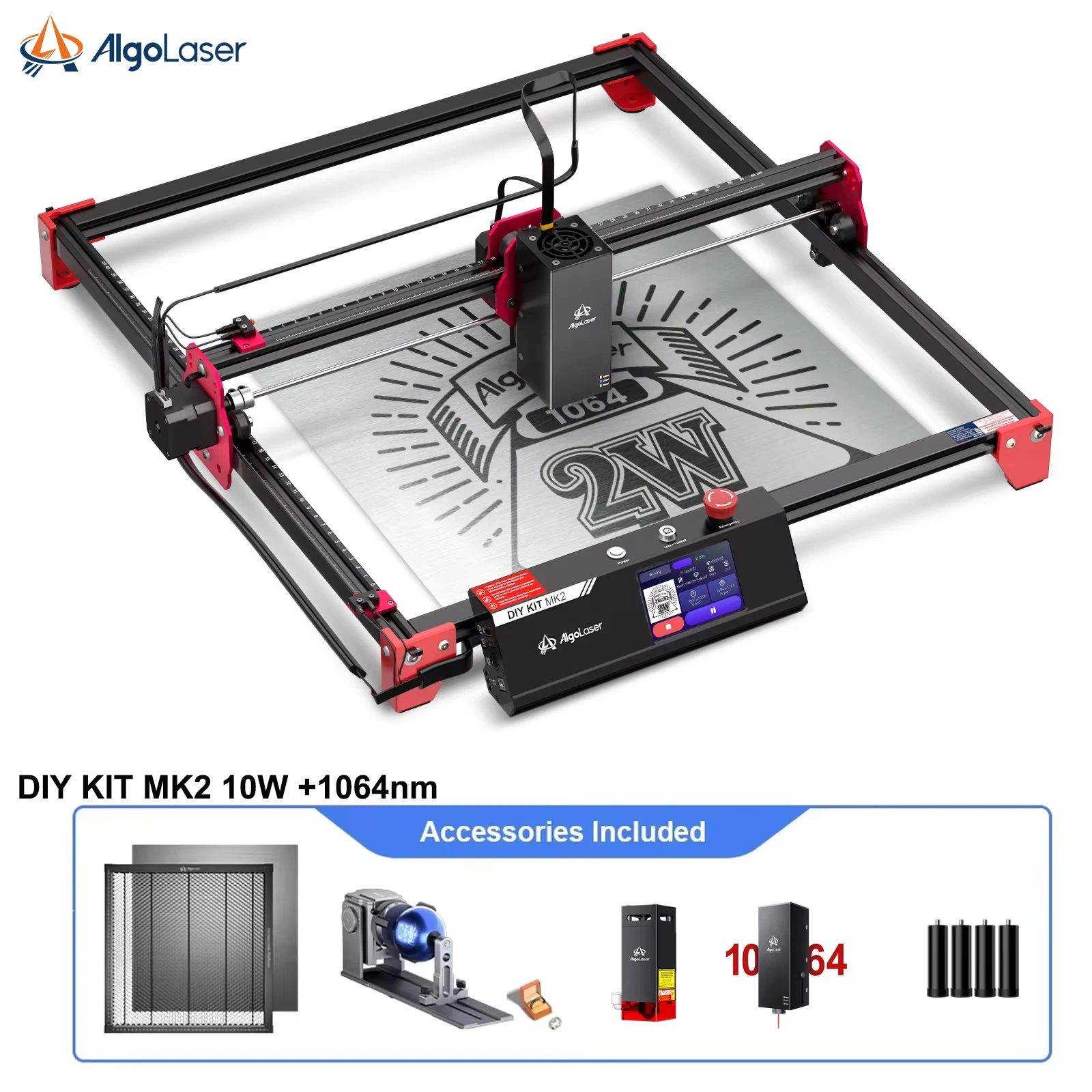 Лазерный гравер Algolaser DIY KIT MK2 с двумя модулями 10Вт+1064нм и поворотным патроном для дерева, металла, нержавеющей стали, изготовления колец и ювелирных изделий своими руками
Лазерный гравер Algolaser DIY KIT MK2 с двумя модулями 10Вт+1064нм и поворотным патроном для дерева, металла, нержавеющей стали, изготовления колец и ювелирных изделий своими руками