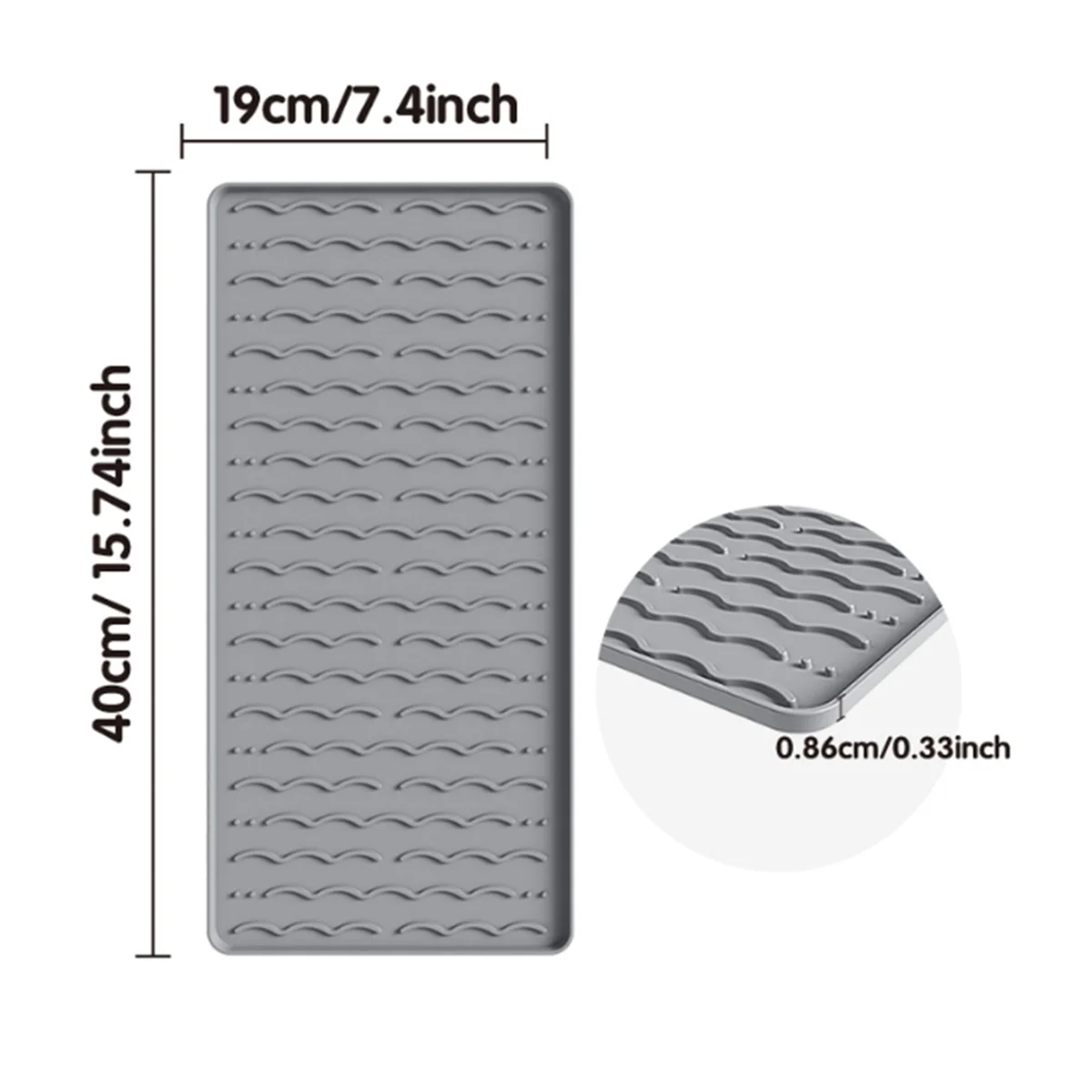 Silicone Coffee Mat 15.75x23.6Inch Coffee Bar Mat with Detachable Dish Drying Mat Easy Clean Coffee Station Mat
Silicone Coffee Mat 15.75x23.6Inch Coffee Bar Mat with Detachable Dish Drying Mat Easy Clean Coffee Station Mat