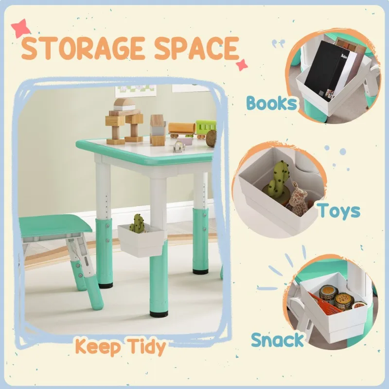 Kids Activity Table with Storage Space Multifunctional Play Table for Children's Learning & Gaming Green
Kids Activity Table with Storage Space Multifunctional Play Table for Children's Learning & Gaming Green