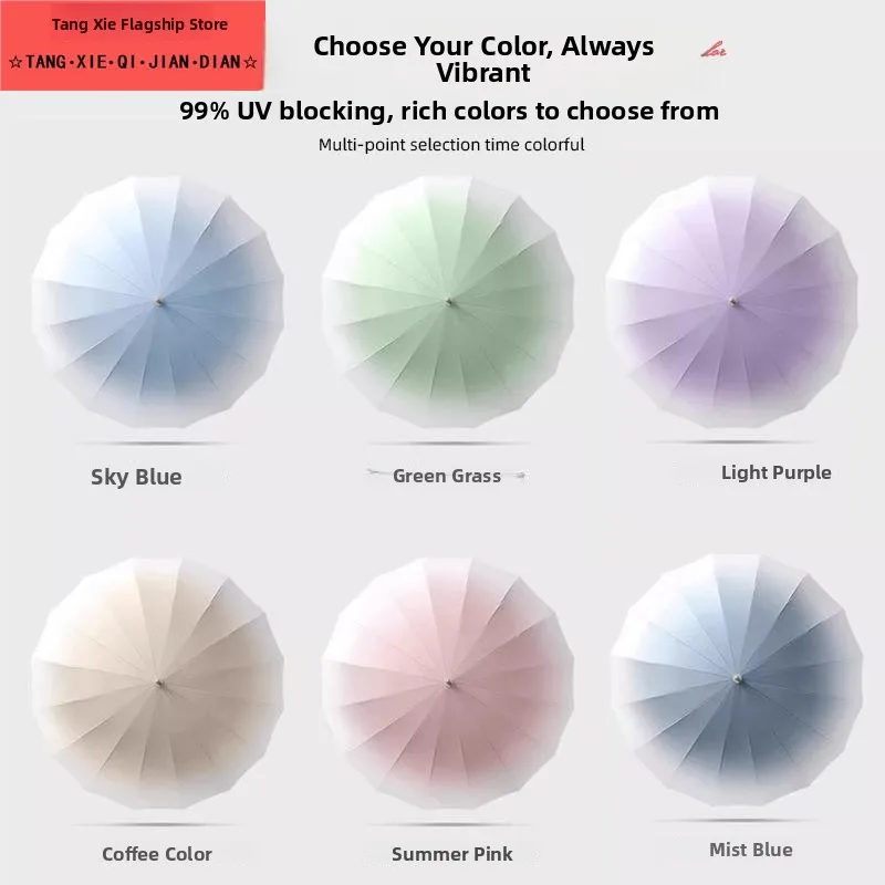 6-Bone Long-Handled Bla Rubber Straight-Bar Umbrella Sunscreen UV Protection Large Size Clear Fre Weather Resistant Umbr...
6-Bone Long-Handled Bla Rubber Straight-Bar Umbrella Sunscreen UV Protection Large Size Clear Fre Weather Resistant Umbr...