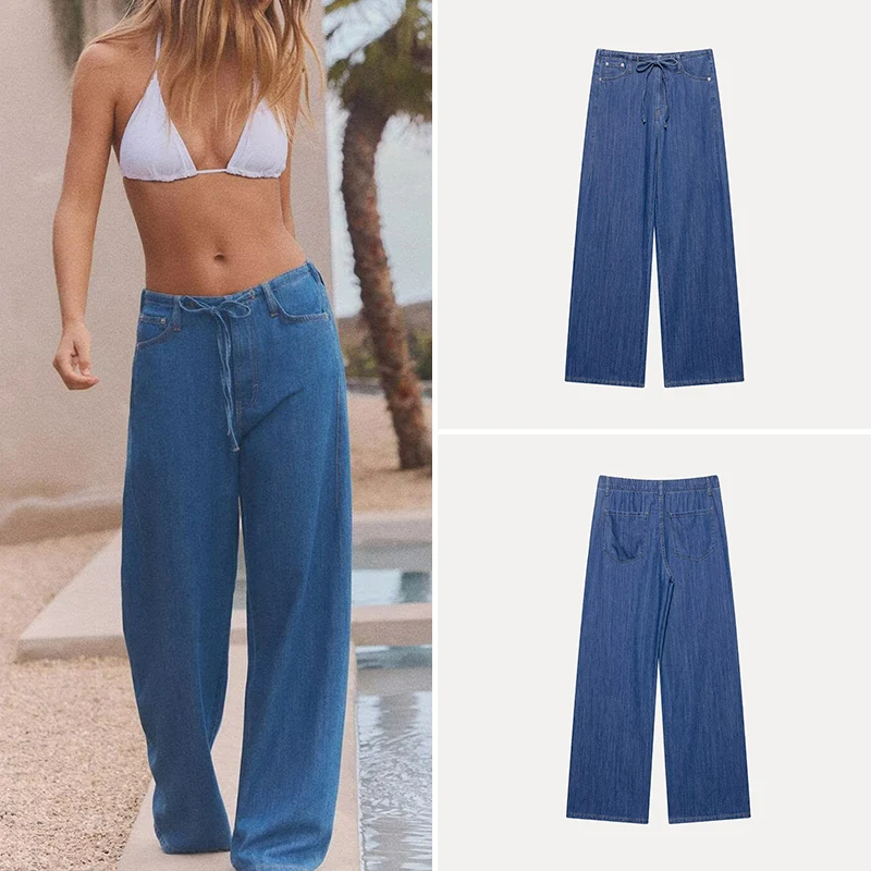 Spring 2025 Women's Sle Cotton Comfortable Casual Pants Simple Denim Effect Comfortable Loose Fit Ladies Jeans Z Brand
Spring 2025 Women's Sle Cotton Comfortable Casual Pants Simple Denim Effect Comfortable Loose Fit Ladies Jeans Z Brand