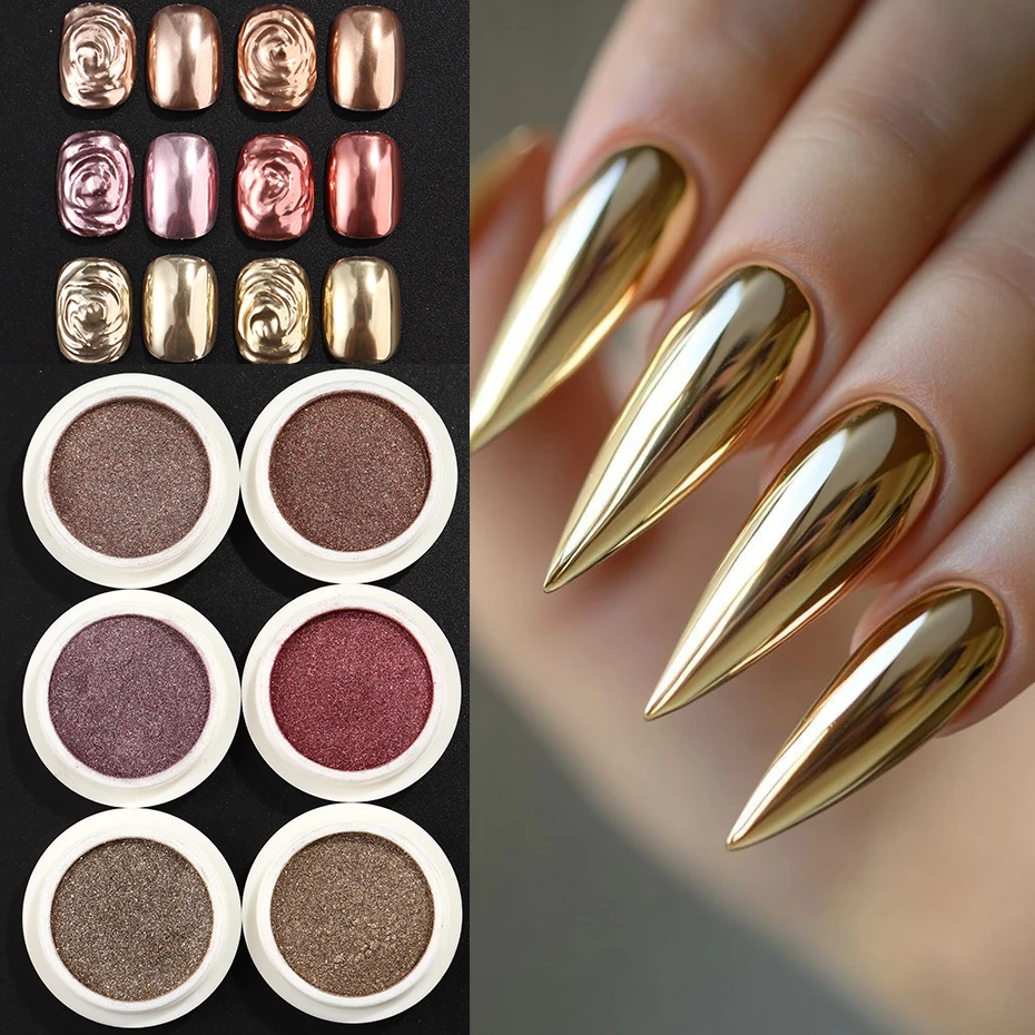 Chrome Nail Powder Metallic Chrome Nail Powder Set Metallic Mirror Nail Art Glitter Decoration Metallic Mirror Effect for Nail
Chrome Nail Powder Metallic Chrome Nail Powder Set Metallic Mirror Nail Art Glitter Decoration Metallic Mirror Effect for Nail