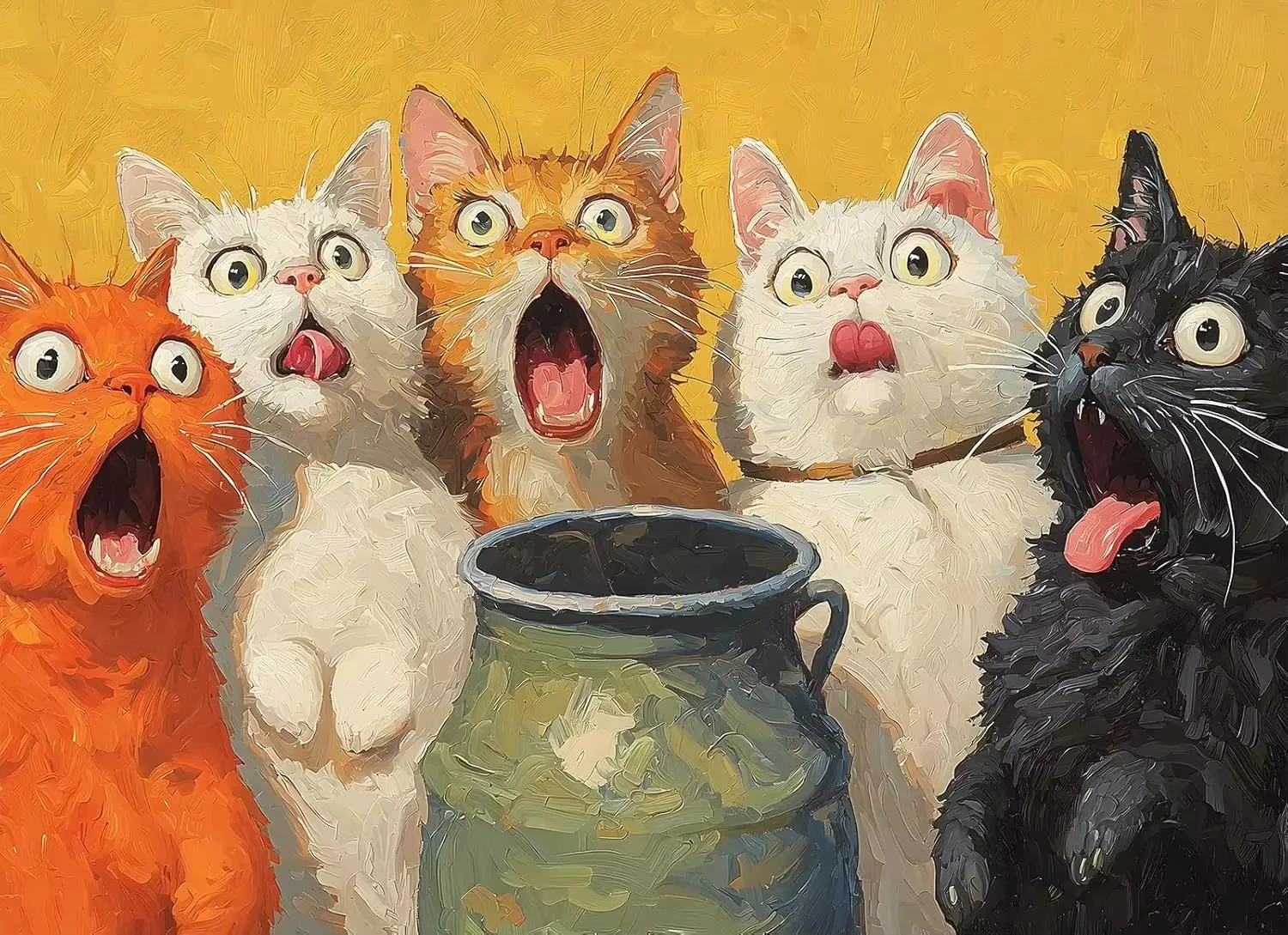Surprised Cats Oil Painting 1000/500/300/120 Piece Jigsaw Puzzle Home Decor for Adult Game Family Fun Puzzles Educational Toys
Surprised Cats Oil Painting 1000/500/300/120 Piece Jigsaw Puzzle Home Decor for Adult Game Family Fun Puzzles Educational Toys