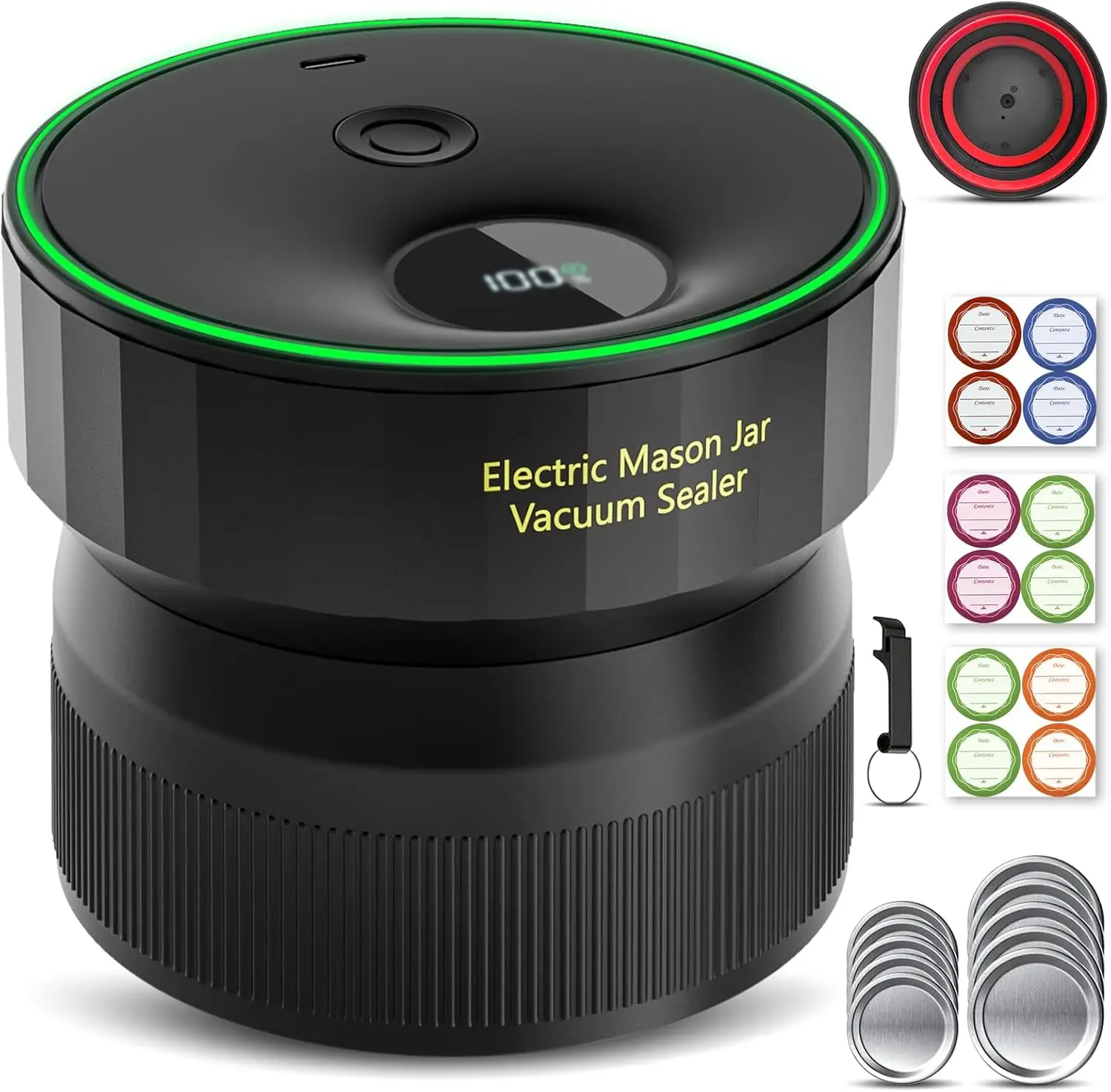 Upgraded Mason Jar Vacuum Sealer, Electric for Regular & Wide Mouth Jars, Fully Automatic Portable
Upgraded Mason Jar Vacuum Sealer, Electric for Regular & Wide Mouth Jars, Fully Automatic Portable