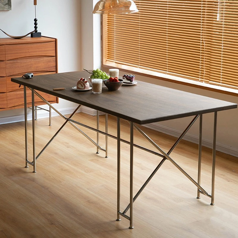 Solid wood stainless steel glass dining table Large countertop Worktable Conference table
Solid wood stainless steel glass dining table Large countertop Worktable Conference table