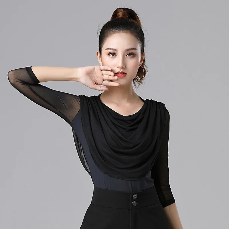 Modern Practice Clothes Women's Latin Quarter Sleeve Mesh Tops Latin Dance Dance Shirt Clothes Top
Modern Practice Clothes Women's Latin Quarter Sleeve Mesh Tops Latin Dance Dance Shirt Clothes Top