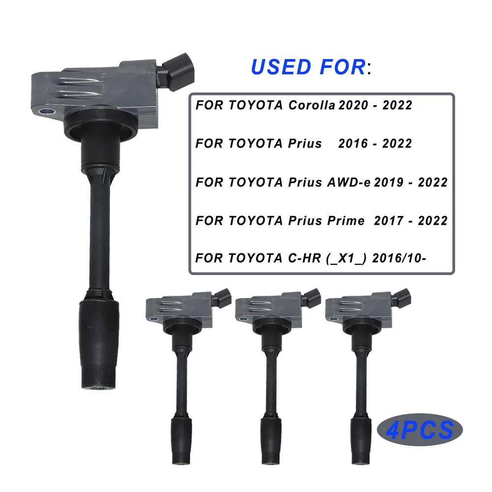 4PCS Car Ignition Coil for TOYOTA Corolla 2020 Prius 2019-2016 Prius AWD-e 2019 Prius Prime 2020-2017 90919-02272 9091902272
4PCS Car Ignition Coil for TOYOTA Corolla 2020 Prius 2019-2016 Prius AWD-e 2019 Prius Prime 2020-2017 90919-02272 9091902272