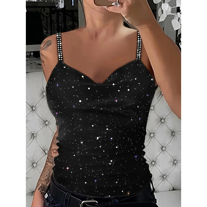 Targeted Development of a New Strap Sequin Camisole Women, a Stylish And Top
Targeted Development of a New Strap Sequin Camisole Women, a Stylish And Top