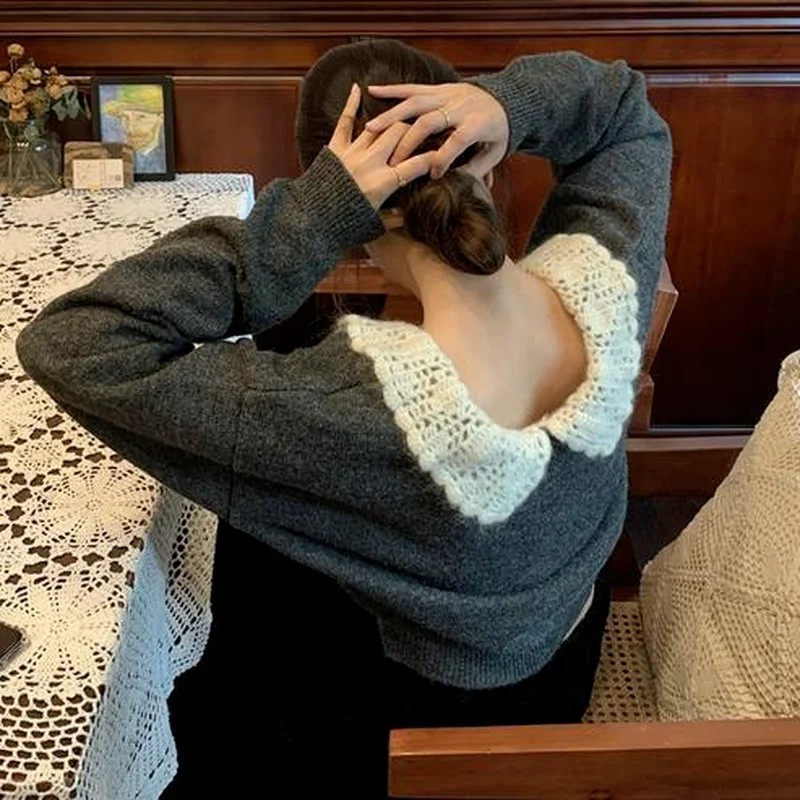 Sets Women Korean Style Leisure Gray Pullovers Bow Design BF Sweaters and Elastic Waist Midi Skirts 2 Pieces Outfits Temperament
Sets Women Korean Style Leisure Gray Pullovers Bow Design BF Sweaters and Elastic Waist Midi Skirts 2 Pieces Outfits Temperament