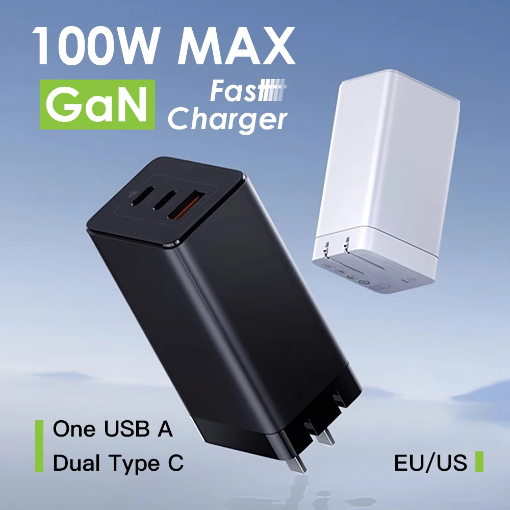 Зарядное устройство GaN 100 Вт, 3 порта USB A Type C, адаптер питания для быстрой зарядки, вилка для iPhone 17 16 15 Pro Max Samsung Huawei iPad Macbook
Зарядное устройство GaN 100 Вт, 3 порта USB A Type C, адаптер питания для быстрой зарядки, вилка для iPhone 17 16 15 Pro Max Samsung Huawei iPad Macbook