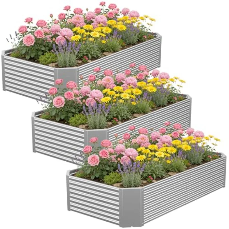 Pcs Galvanized Steel Raised Garden Bed Outdoor Planter Bo for Root Vegetables, Herbs and Flowers, Large Metal Garden Beds for B
Pcs Galvanized Steel Raised Garden Bed Outdoor Planter Bo for Root Vegetables, Herbs and Flowers, Large Metal Garden Beds for B