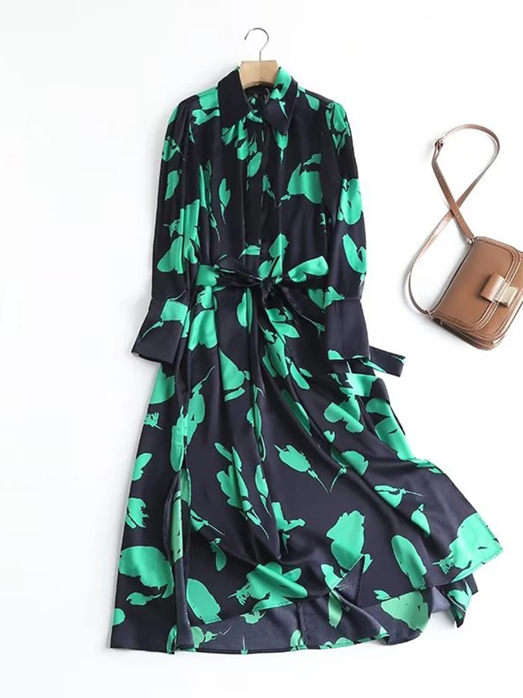 YENKYE New Fashion Women Vintage Floral Print With Belt Midi Shirt Dress Long Sleeve Female Loose Casual Vestidos
YENKYE New Fashion Women Vintage Floral Print With Belt Midi Shirt Dress Long Sleeve Female Loose Casual Vestidos