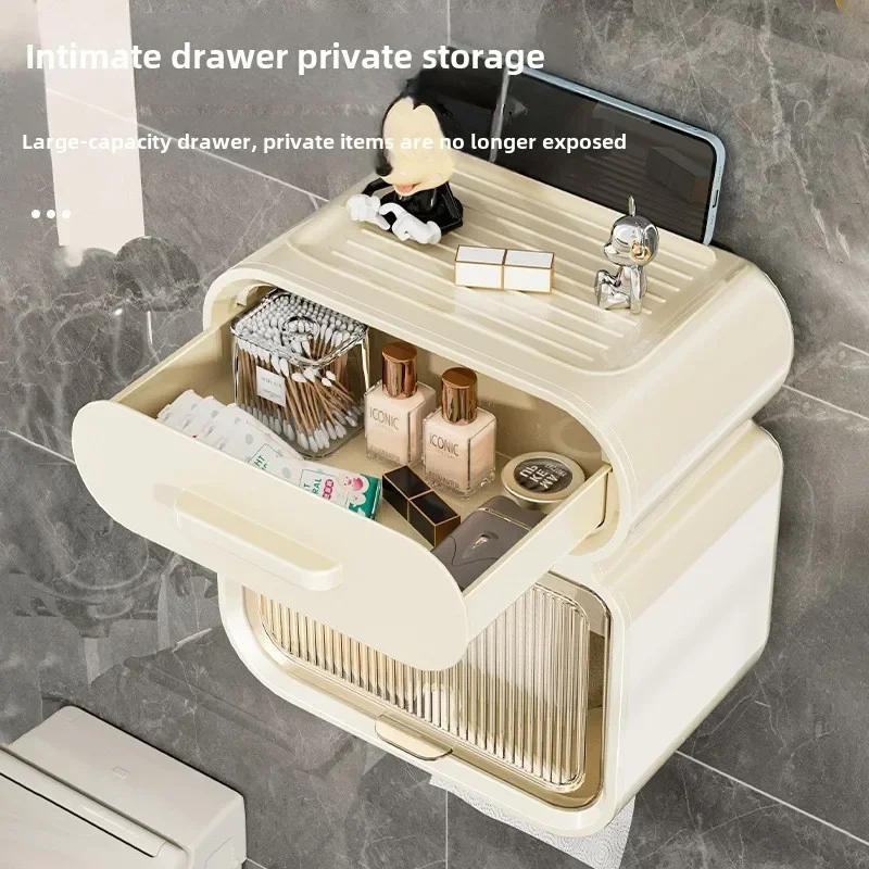 Minimally designed waterproof tissue paper drawer with no punching, wall mounted storage rack, dust-proof box Shelf Banheiro
Minimally designed waterproof tissue paper drawer with no punching, wall mounted storage rack, dust-proof box Shelf Banheiro