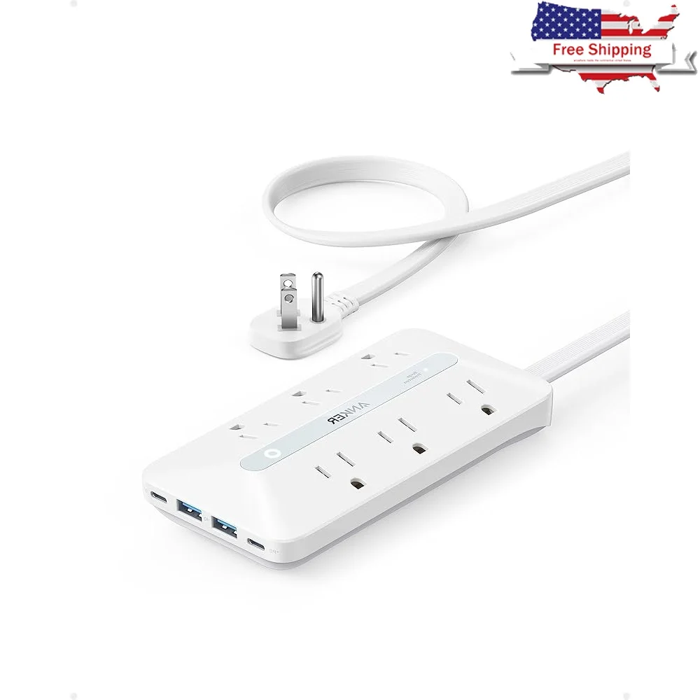 Компактный удлинитель 10 в 1, плоская вилка, 6 розетки переменного тока, 2 USB-A, 2 USB-C, удлинитель 5 футов, зарядный концентратор 300J
Компактный удлинитель 10 в 1, плоская вилка, 6 розетки переменного тока, 2 USB-A, 2 USB-C, удлинитель 5 футов, зарядный концентратор 300J