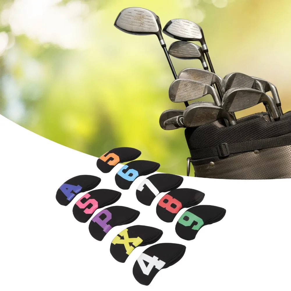 10pcs Dustproof Golf Iron Head Cover Multiple Styles Available Large Color Number Golf Iron Covers Colorful Number White Base
10pcs Dustproof Golf Iron Head Cover Multiple Styles Available Large Color Number Golf Iron Covers Colorful Number White Base