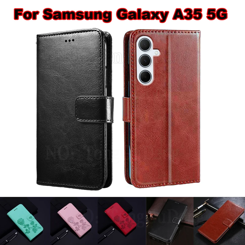 For чехо Samsung Galaxy A35 5G Phone Case Book Stand Leather Capa Wallet Cover For Telefoonhoesjes Samsung A35 5G SM-A3560 Funda
For чехо Samsung Galaxy A35 5G Phone Case Book Stand Leather Capa Wallet Cover For Telefoonhoesjes Samsung A35 5G SM-A3560 Funda