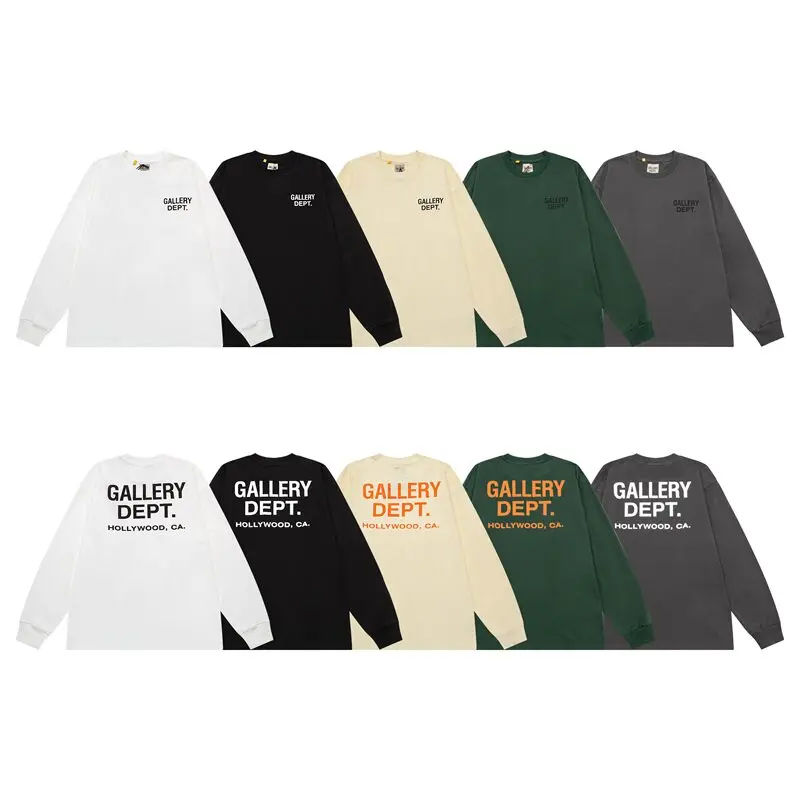 GALLERY DEPT High Street brand cotton loose letter print long-sleeved T-shirt
GALLERY DEPT High Street brand cotton loose letter print long-sleeved T-shirt