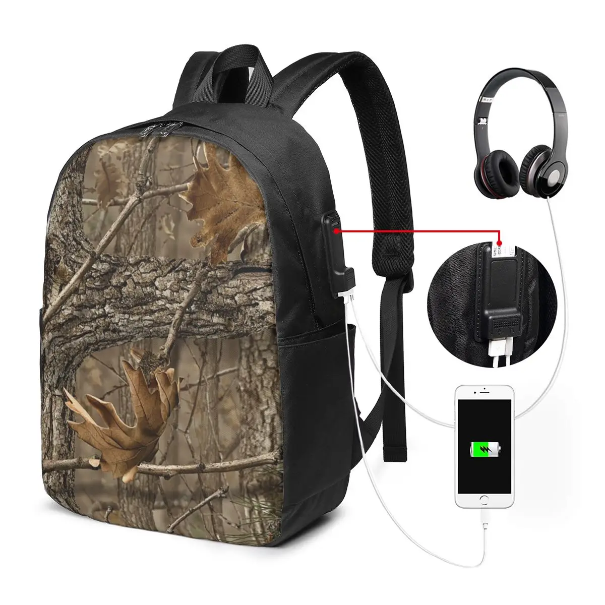 Camouflage Real Tree Realtree Hunter Camo Pattern Backpack Travel Notebook Bag Computer College Student School Bag Laptop
Camouflage Real Tree Realtree Hunter Camo Pattern Backpack Travel Notebook Bag Computer College Student School Bag Laptop