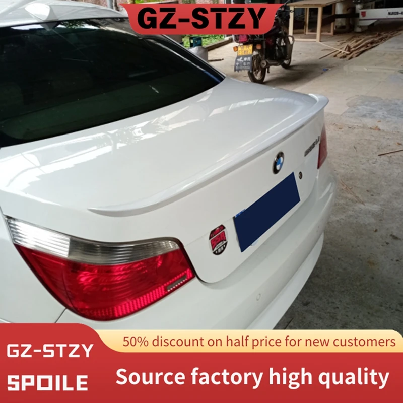 Для BMW 5 серии E60 M5 520i 523i 525i 528i 2004-2010 гг. Задняя крышка багажника, черный спойлер, крылья, аксессуары для внешней тюнинга
Для BMW 5 серии E60 M5 520i 523i 525i 528i 2004-2010 гг. Задняя крышка багажника, черный спойлер, крылья, аксессуары для внешней тюнинга