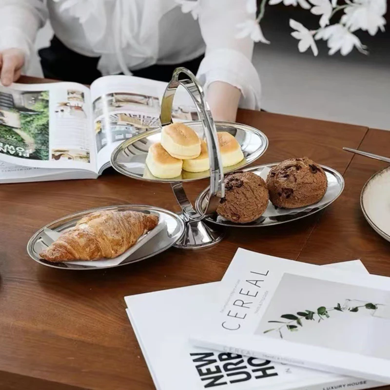 Foldable Layered Plate, Stainless Steel Cake Rack, Double-layer Handle Tray, Home Kitchen, Party Decoration
Foldable Layered Plate, Stainless Steel Cake Rack, Double-layer Handle Tray, Home Kitchen, Party Decoration