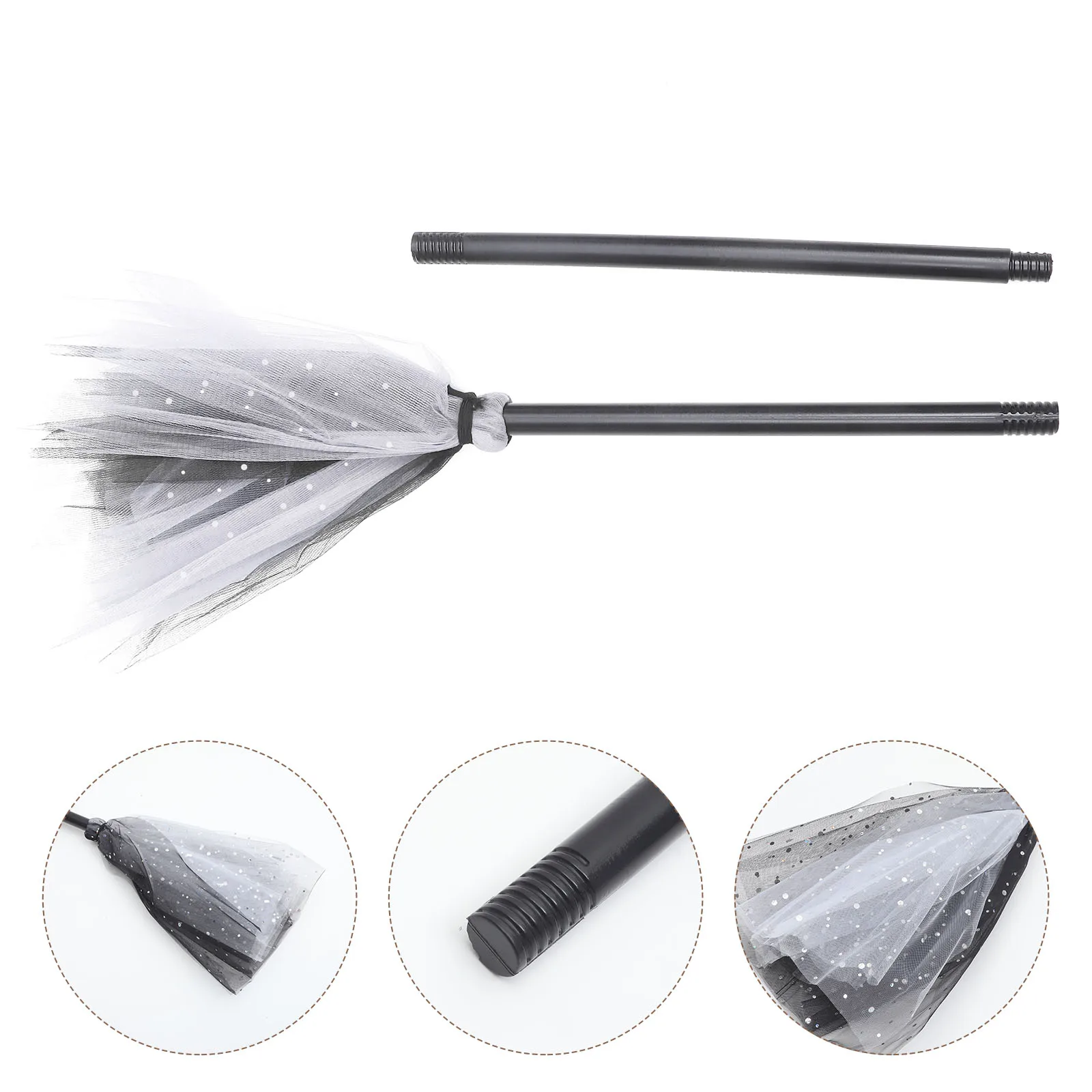 Creative Halloween Witch Broom Prop Party Decoration Reusable Broom Ornament Plastic Gauze Safe For Kids Adults Costume 
Creative Halloween Witch Broom Prop Party Decoration Reusable Broom Ornament Plastic Gauze Safe For Kids Adults Costume