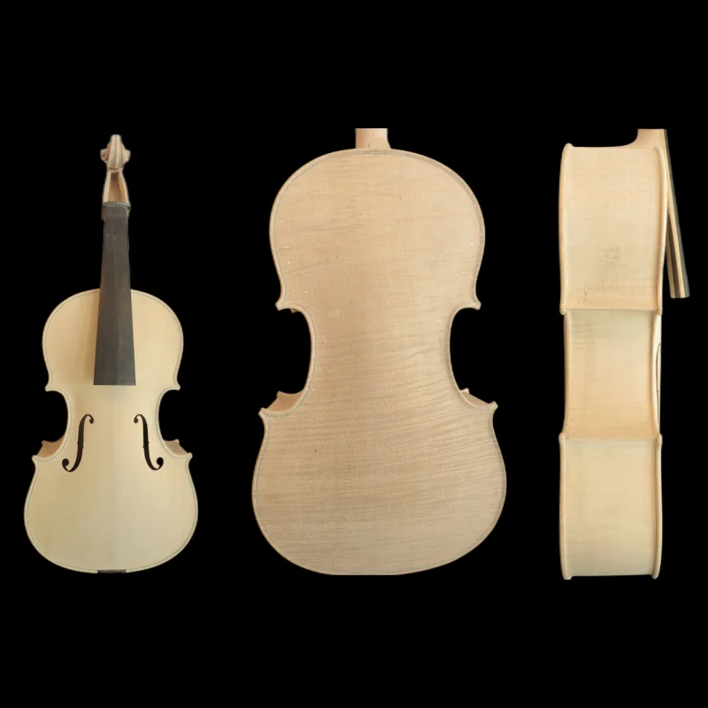 Hand made Unfinished big 5 string viola 17 7/8" (455mm),flamed maple back #12994
Hand made Unfinished big 5 string viola 17 7/8" (455mm),flamed maple back #12994