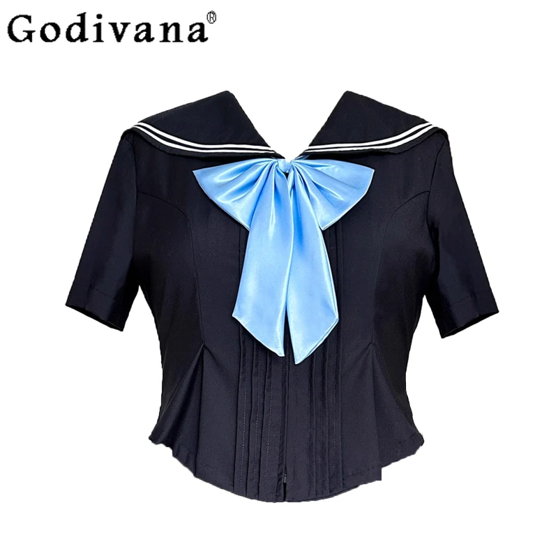 Large Size Jk Slim Short Sleeve Bow Cyan Sailor Top Summer Cute Girl Sweet Plaid Versatile Age-reducing Pleated Japanese Skirt
Large Size Jk Slim Short Sleeve Bow Cyan Sailor Top Summer Cute Girl Sweet Plaid Versatile Age-reducing Pleated Japanese Skirt