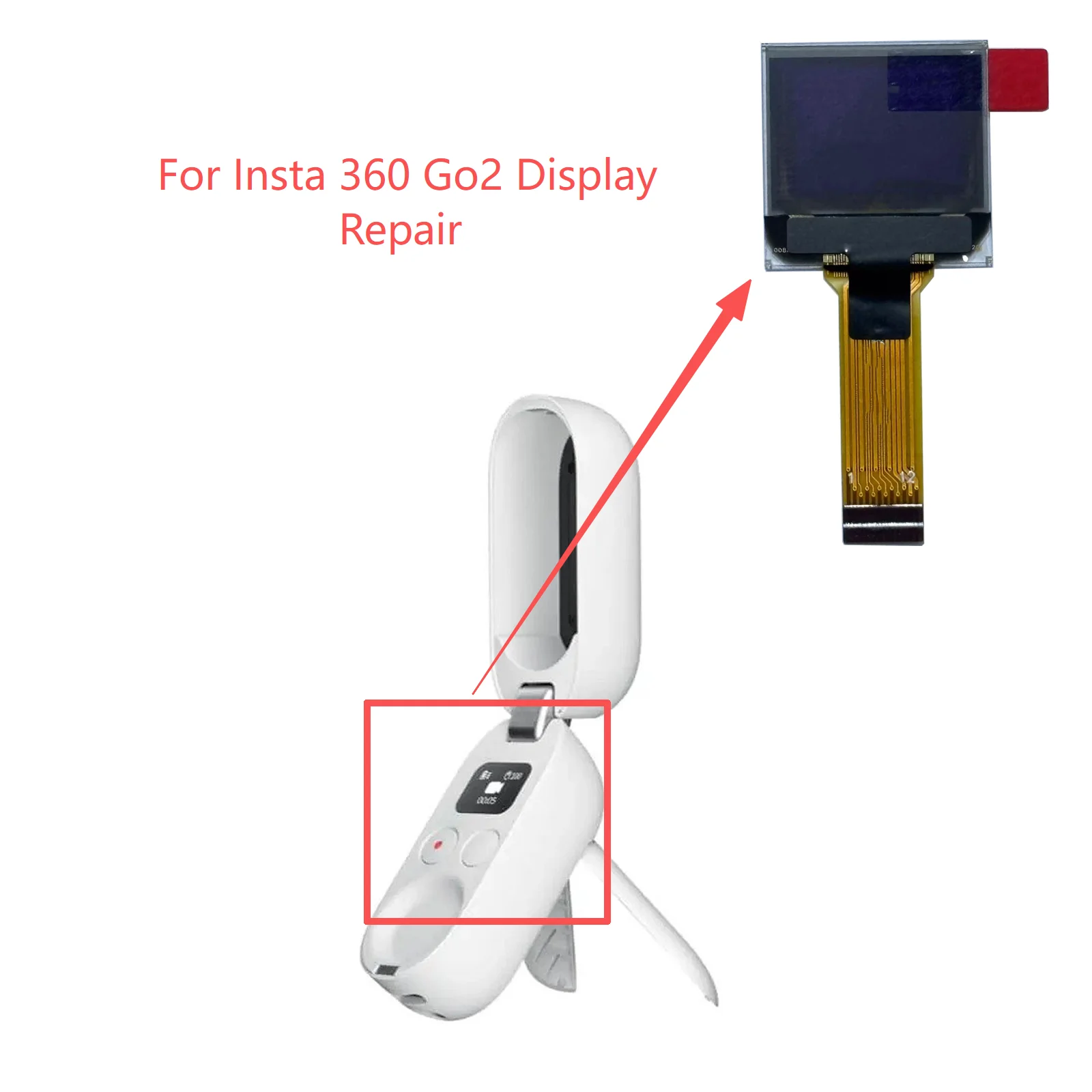 Новый монохромный ЖК-дисплей Oled для замены Insta 360 Go2
Новый монохромный ЖК-дисплей Oled для замены Insta 360 Go2