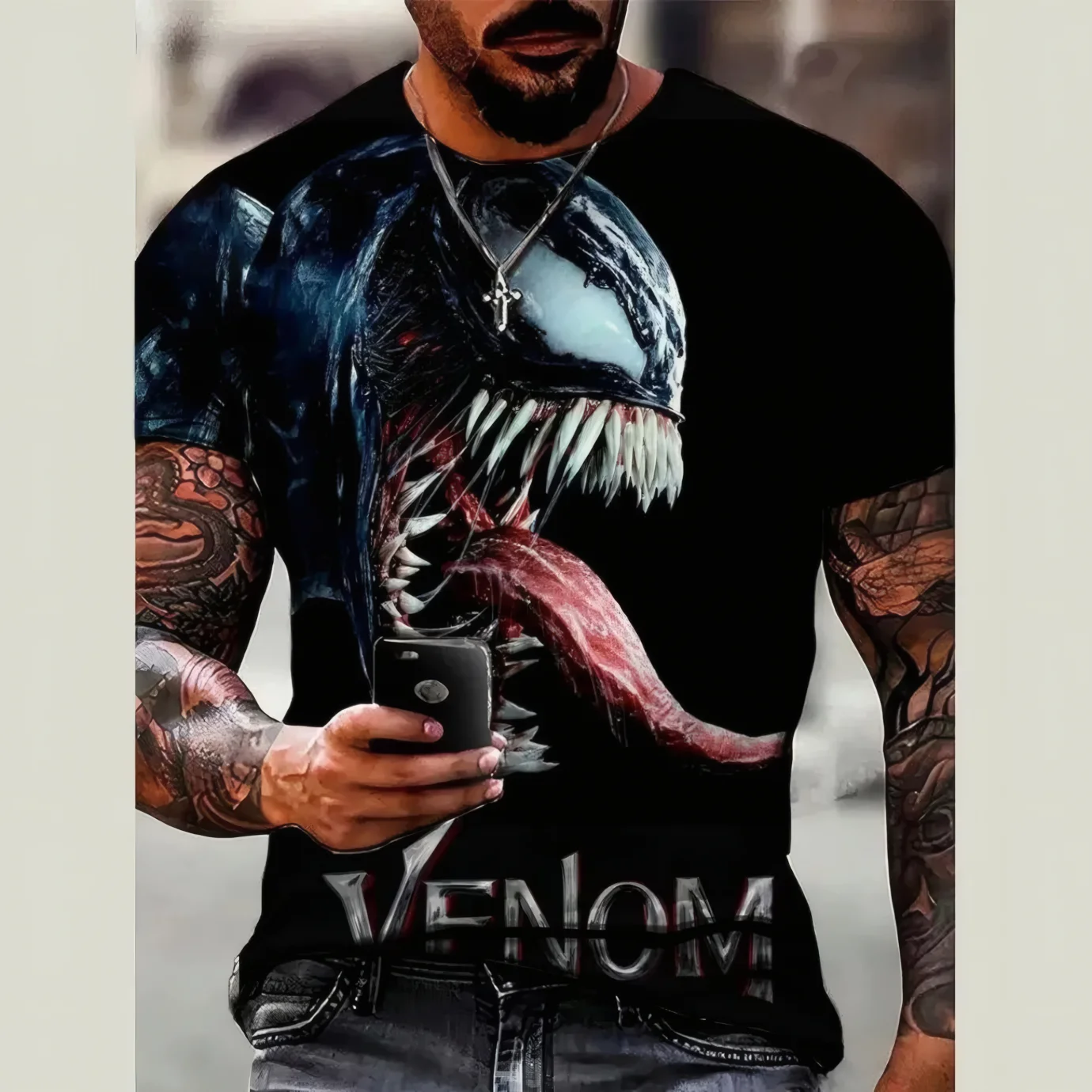 2025 Summer new men's 3D Venom Print Short Sleeve T-shirt Breathable Streetwear T-shirt Casual summer T-shirt
2025 Summer new men's 3D Venom Print Short Sleeve T-shirt Breathable Streetwear T-shirt Casual summer T-shirt