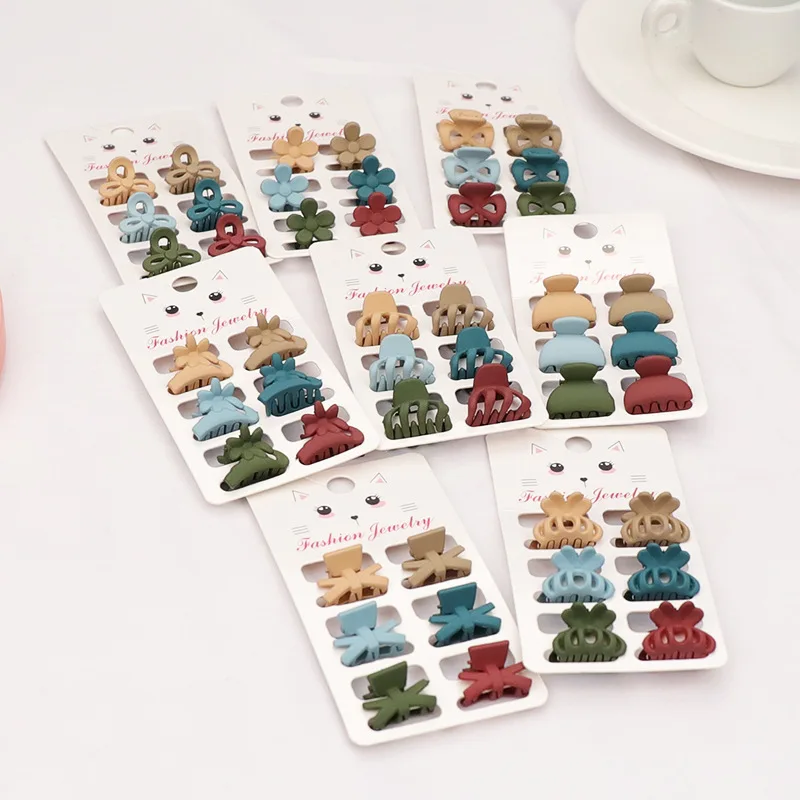 6pcs/set Women Matt Colorful Mini Hair Claw Bow Flower Geometric Hair Clip Tiny Plastic Hair Crab Clamp Vintage Hair Accessories
6pcs/set Women Matt Colorful Mini Hair Claw Bow Flower Geometric Hair Clip Tiny Plastic Hair Crab Clamp Vintage Hair Accessories
