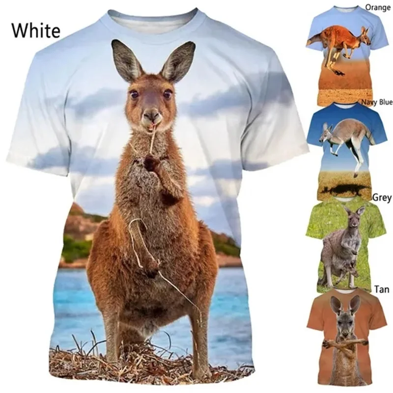 Cute Animal Kangaroo Pattern Tshirt For Men Women 3D Printing Casual Short Sleeve Funny Tee Tops Mens Oversized T Shirts
Cute Animal Kangaroo Pattern Tshirt For Men Women 3D Printing Casual Short Sleeve Funny Tee Tops Mens Oversized T Shirts
