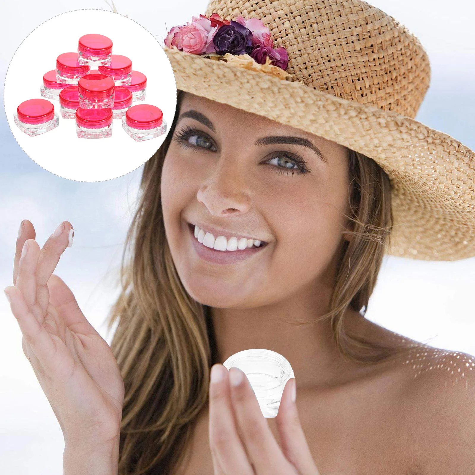 12 Pcs 3g Pink Square Bottom Cream Jars Travel Containers for Lotions Ointments Cosmetics Lightweight Portable Sample Empty Mini
12 Pcs 3g Pink Square Bottom Cream Jars Travel Containers for Lotions Ointments Cosmetics Lightweight Portable Sample Empty Mini
