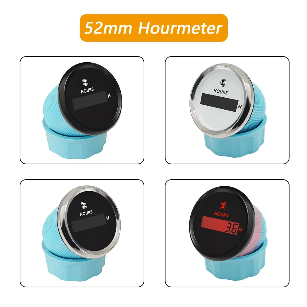 Universal Car Boat Digital 52mm 0-99999.9H Hour Meter Gauge LCD Engine with Red Backlight for Yacht Vessel 9-32V
Universal Car Boat Digital 52mm 0-99999.9H Hour Meter Gauge LCD Engine with Red Backlight for Yacht Vessel 9-32V