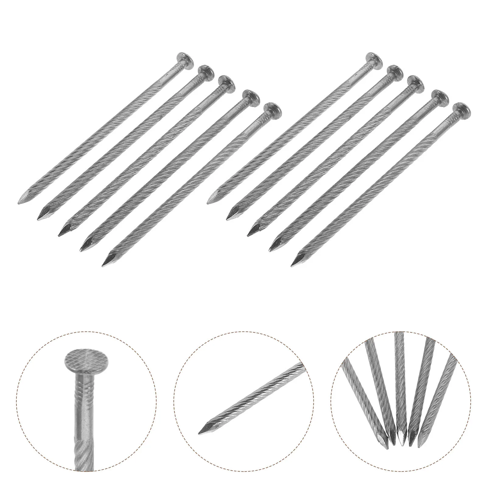 25Pcs Galvanized Spiral Anchoring Stakes Stainless Steel Ground Spikes for Landscape Edging Turf Securing Carpet Fasteners 
25Pcs Galvanized Spiral Anchoring Stakes Stainless Steel Ground Spikes for Landscape Edging Turf Securing Carpet Fasteners