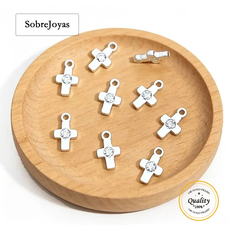 925 Sterling Silver Mini Cross Charm with CZ for DIY Bracelet Necklace Jewelry Making Silver Findings Cross Charms
925 Sterling Silver Mini Cross Charm with CZ for DIY Bracelet Necklace Jewelry Making Silver Findings Cross Charms