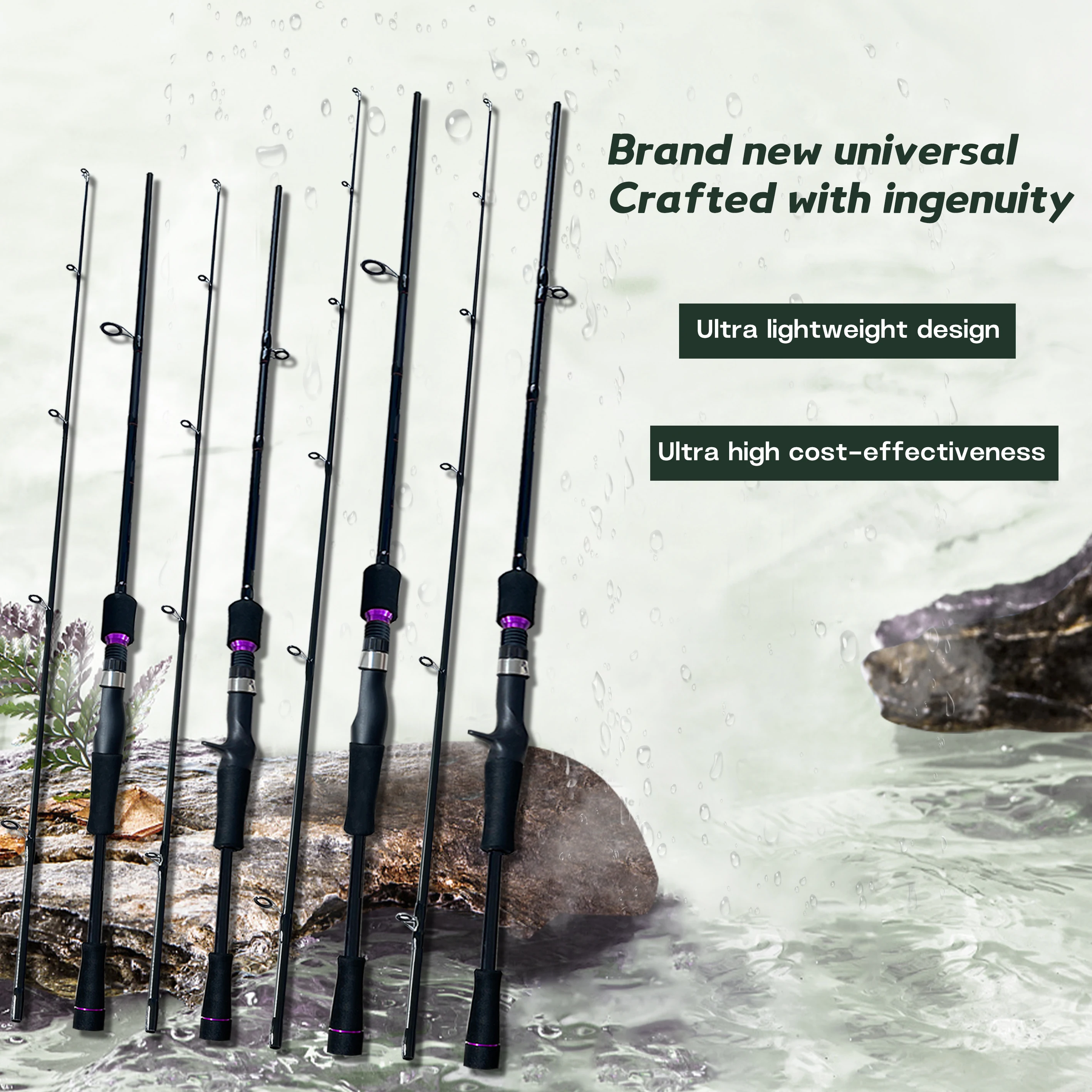 All-Water Multi-Purpose Rod m Tone, High Carbon Fiber Feel, Lighter and More Sensitive, Straight Handle, 1.8m 2.1m High Strength, Sturdy and Durable, Eva Segmented Grip, Comfortable and Non-Slip, Black Simple and Elegant Appearance, Lightweight Ceramic Gu
All-Water Multi-Purpose Rod m Tone, High Carbon Fiber Feel, Lighter and More Sensitive, Straight Handle, 1.8m 2.1m High Strength, Sturdy and Durable, Eva Segmented Grip, Comfortable and Non-Slip, Black Simple and Elegant Appearance, Lightweight Ceramic Gu