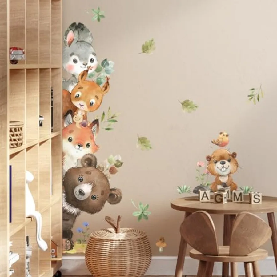 Jungle Wll Stickers Crtoon Woodlnd niml Wll Decls er Fox Forest Self-dhesive Murl Removle Wll rt Sticker for y Nursery edroom P
Jungle Wll Stickers Crtoon Woodlnd niml Wll Decls er Fox Forest Self-dhesive Murl Removle Wll rt Sticker for y Nursery edroom P
