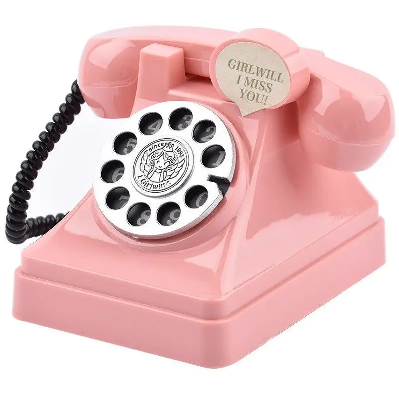 Girl pink phone children's photography props savings bank, room photo props ornament gift
Girl pink phone children's photography props savings bank, room photo props ornament gift